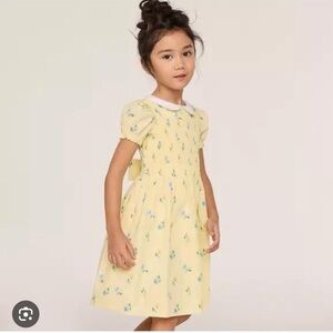 Janie and Jack Yellow Dress with Blue Floral Accents